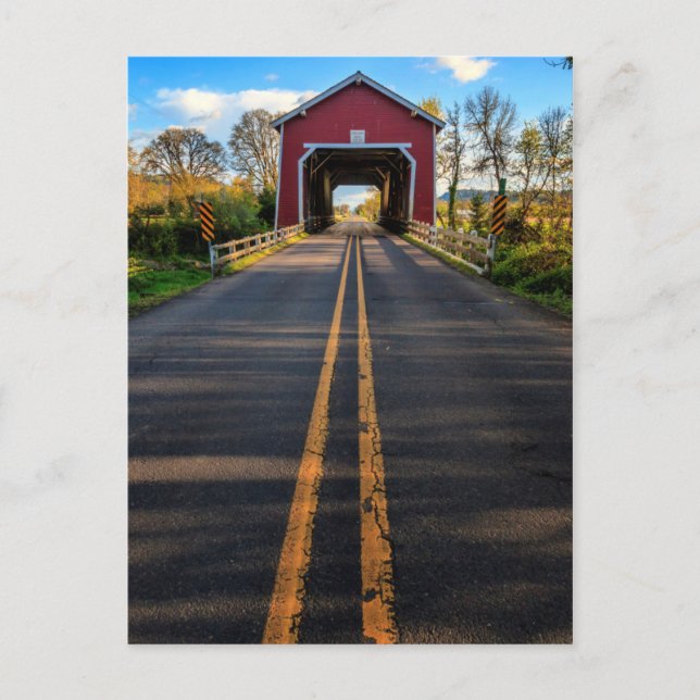 Cartão Postal EUA, Oregon, Scio, Shimanek Bridge 2 (Frente)