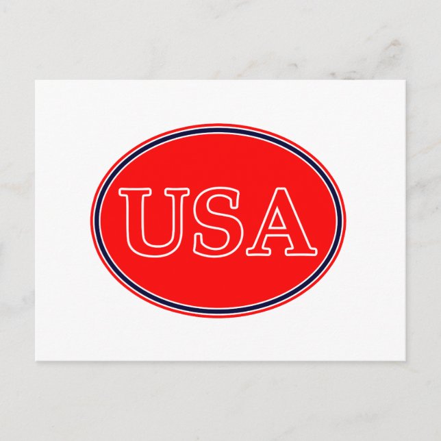 Cartão Postal EUA Red White e Blue 3 O MUSEUM Zazzle presentes (Frente)