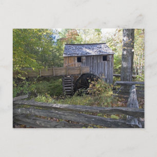 Cartão Postal EUA - Tennessee. Moinho de cabos na área Cades Co