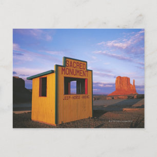 Cartão Postal EUA, Utah, cabine Navajo à entrada do Monumento