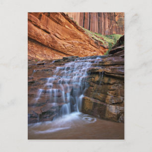 Cartão Postal EUA, Utah, Escalante Wilderness. Cachoeira em