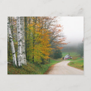 Cartão Postal EUA, Vermont. Casa de Açúcar Perto da Cidade de So