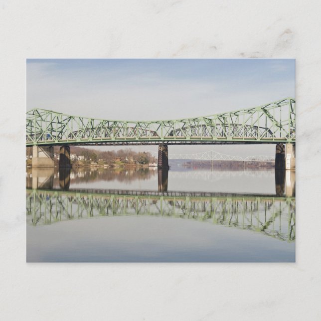 Cartão Postal EUA, WV, Parkersburg. Parkersburg-Belpre (Frente)