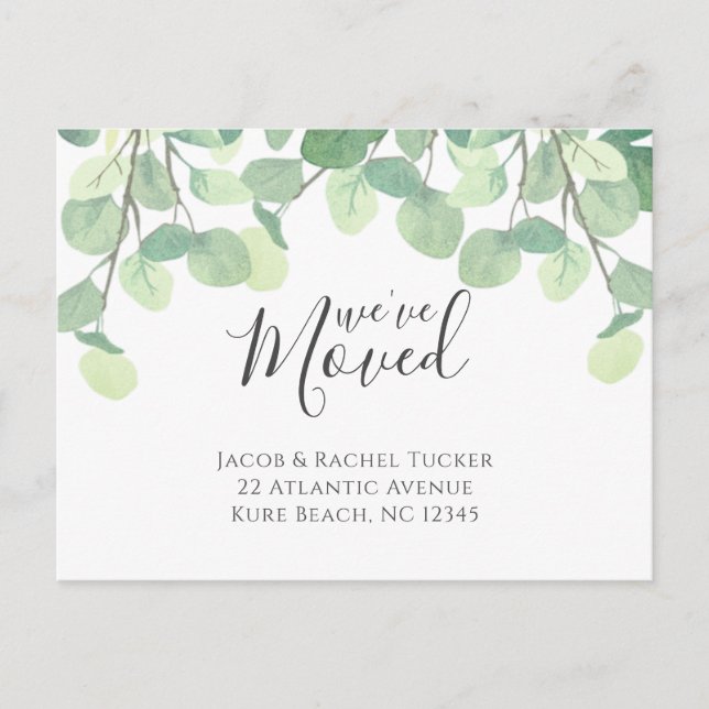 Cartão Postal Eucalipto Mudamos o lançamento (Frente)