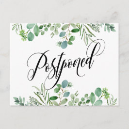 Cartão Postal Eucalyptus e Script Elegante Adiaram Casamento