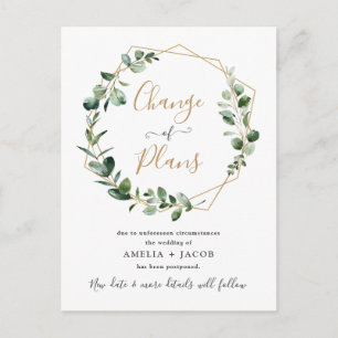 Cartão Postal Eucalyptus Greenery Alteração Geométrica de Pla