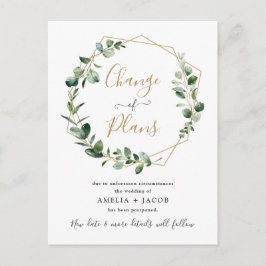 Cartão Postal Eucalyptus Greenery Alteração Geométrica de Planos