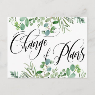 Cartão Postal Eucalyptus Mudança de Planos Adiada Casamento