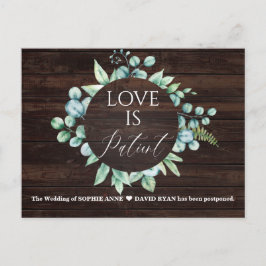 Cartão Postal Eucalyptus Wreath Love É Atualização De Casamento 