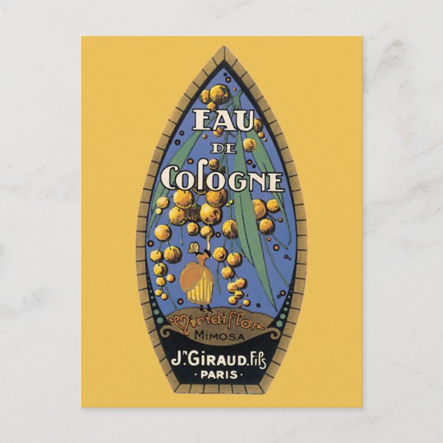 Cartão Postal Eud De Cologne Mimosa (Frente)
