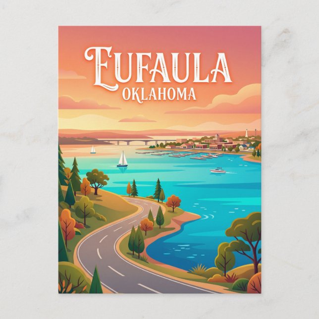 Cartão Postal Eufaula EUA (Frente)