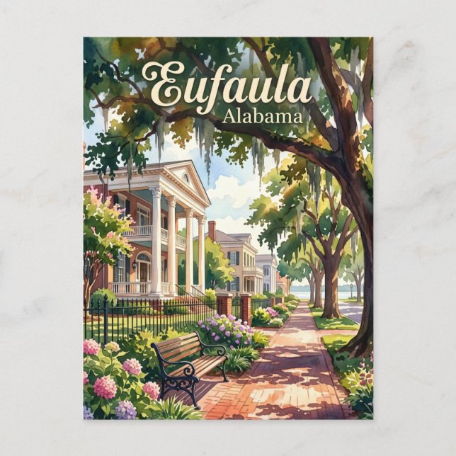 Cartão Postal Eufaula EUA (Frente)