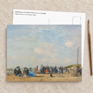 Cartão Postal Eugene Boudin - Encontro na Praia