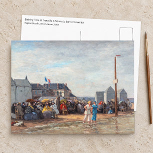 Cartão Postal Eugene Boudin - Hora do Banho em Trouville