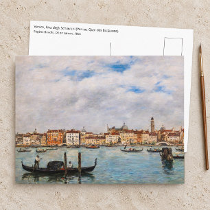 Cartão Postal Eugene Boudin - Veneza, Riva degli Schiavoni