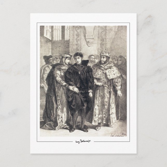 Cartão Postal Eugène Delacroix #654 - Cartão-postal de arte (Frente)