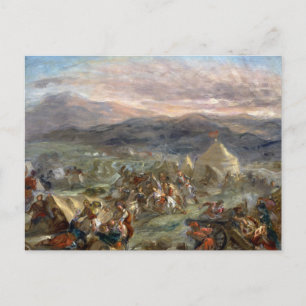 Cartão Postal Eugene Delacroix - Botzaris Surpreende os Turcos