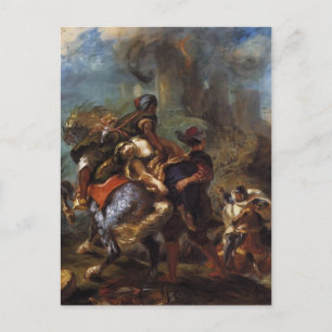 Cartão Postal Eugene Delacroix - O Rapto de Rebecca