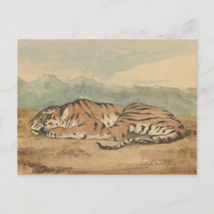 Cartão Postal Eugene Delacroix - Royal Tiger