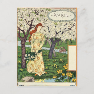 Cartão Postal Eugène Grasset avril