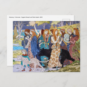 Cartão Postal Eugene Grasset - Harmony Decorative Panel