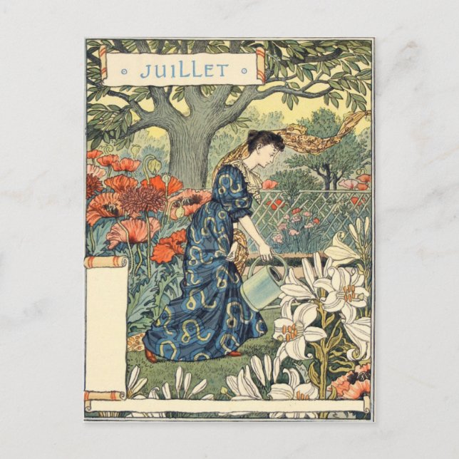 Cartão Postal Eugène Grasset juillet (Frente)