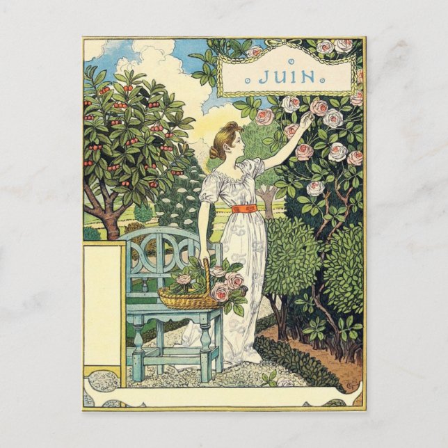 Cartão Postal Eugène Grasset juin (Frente)