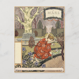 Cartão Postal Eugène Grasset mars
