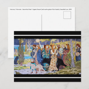 Cartão Postal Eugene Grasset - Painel Decorativo Harmonia