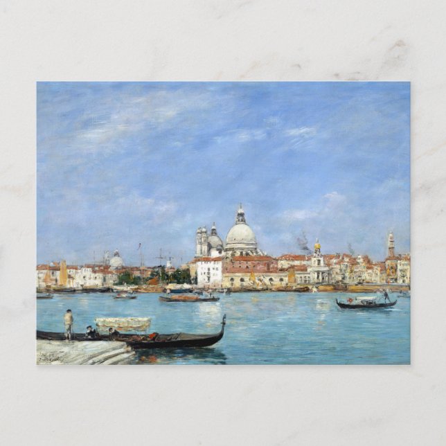 Cartão Postal Eugène Louis Boudin Veneza, Papais noeis Maria (Frente)