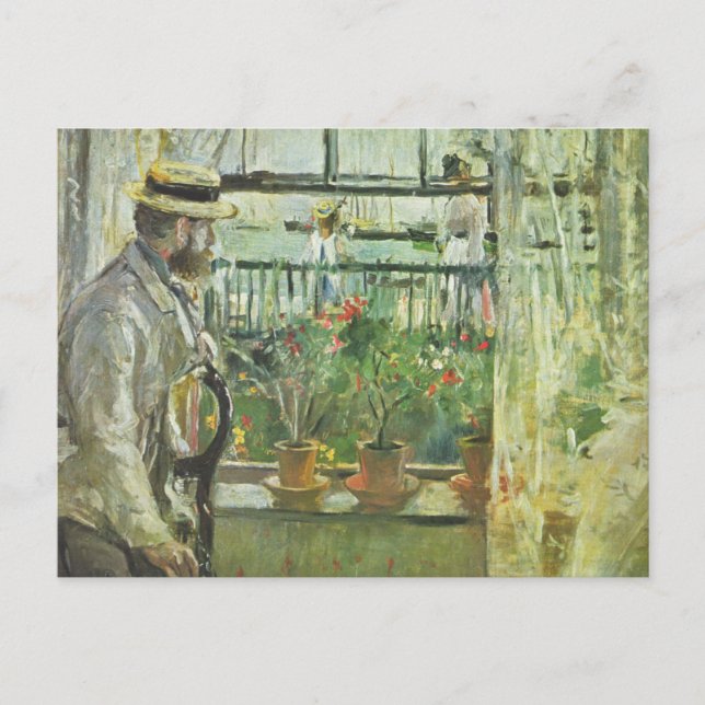 Cartão Postal Eugene Manet na Ilha de Wight, Berthe Morisot (Frente)
