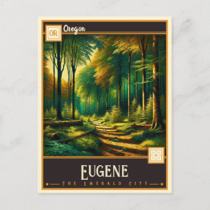 Cartão Postal Eugene, Oregon Vintage