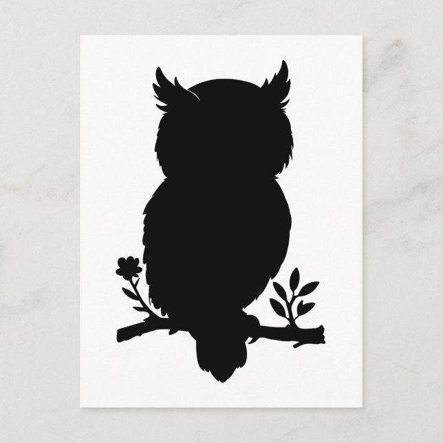 Cartão Postal Eule - Scherenschnitt (Frente)