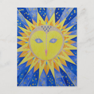 Cartão Postal Eule Sun Owl