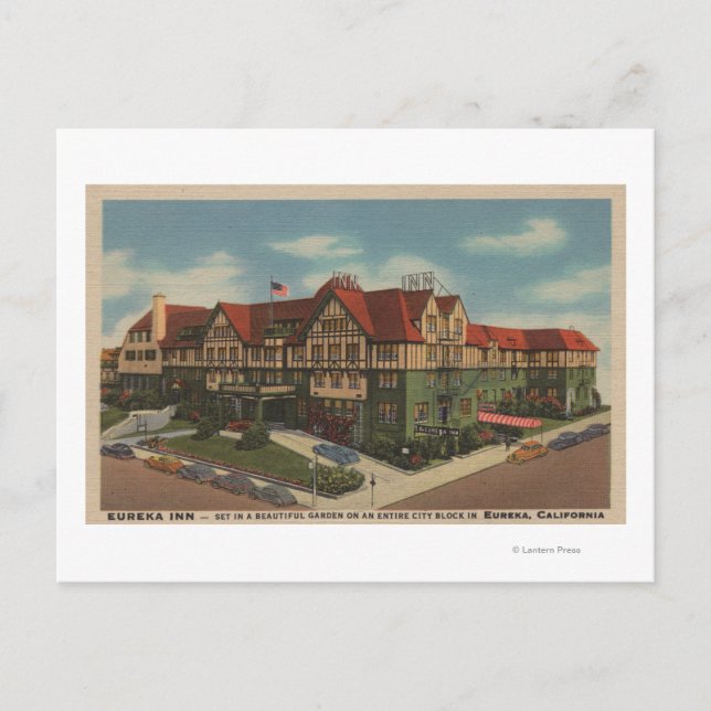 Cartão Postal Eureka Inn Hotel View em Eureka, Califórnia (Frente)