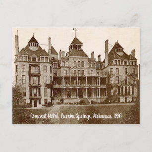 Cartão Postal Eureka Primavera, Arkansas Crescent Hotel vintage