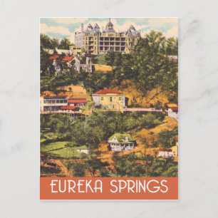 Cartão Postal Eureka Springs, Arkansas, estilo de viagem vintage