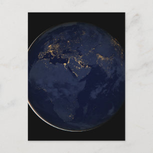 Cartão Postal Europa, África e Médio Oriente Luzes À Noite