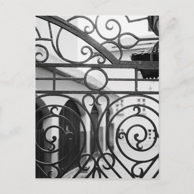 Cartão Postal Europa, Áustria, Salzburgo. Pormenores da porta me (Frente)