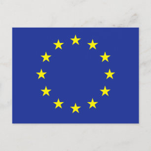 Cartão Postal Europa bandeira europeia