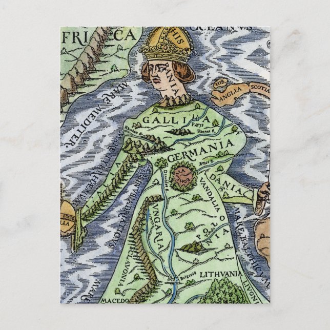 CARTÃO POSTAL EUROPA COMO RAINHA, 1588 (Frente)