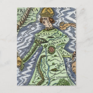 CARTÃO POSTAL EUROPA COMO RAINHA, 1588