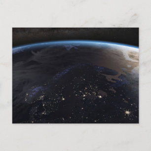 Cartão Postal Europa do extremo norte noturno