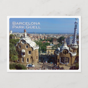 Cartão Postal Europa - Espanha - Barcelona - Park Güell -