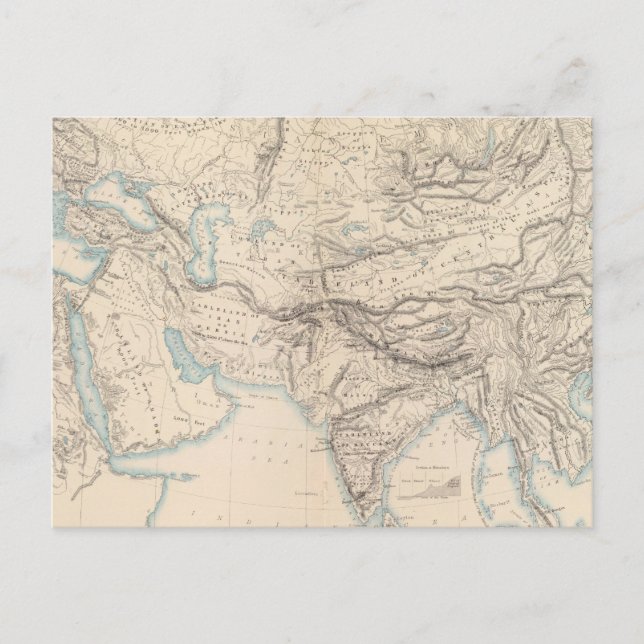 Cartão Postal Europa física e Ásia (Frente)