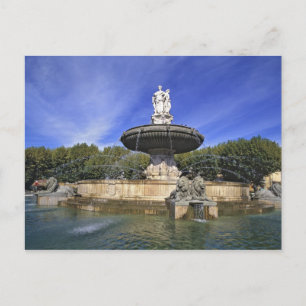 Cartão Postal Europa, França, Aix-en-Provence. Fontaine de