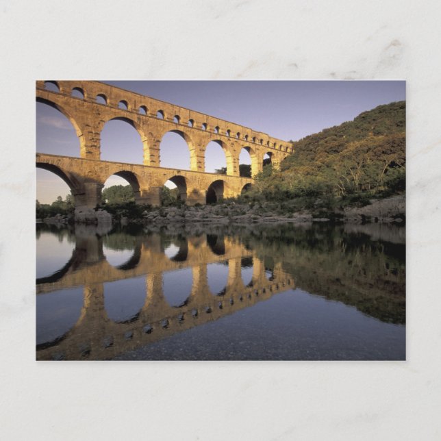 Cartão Postal Europa, França, Provença, Gard; Pont du Gard, (Frente)