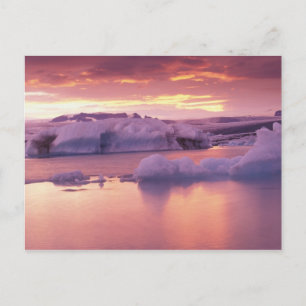 Cartão Postal Europa, Islândia, lagoa Jokulsarlon