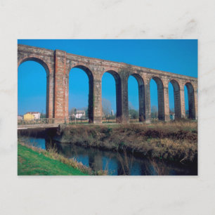 Cartão Postal Europa, Itália. Aqueduto perto de Lucca.