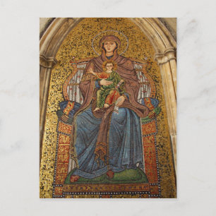 Cartão Postal Europa, Itália, Sicília, Taormina. Madona e filho